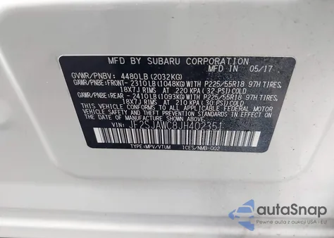2018 Subaru Forester 2.5I Touring from USA, damaged, VIN JF2SJAWC8JH402351